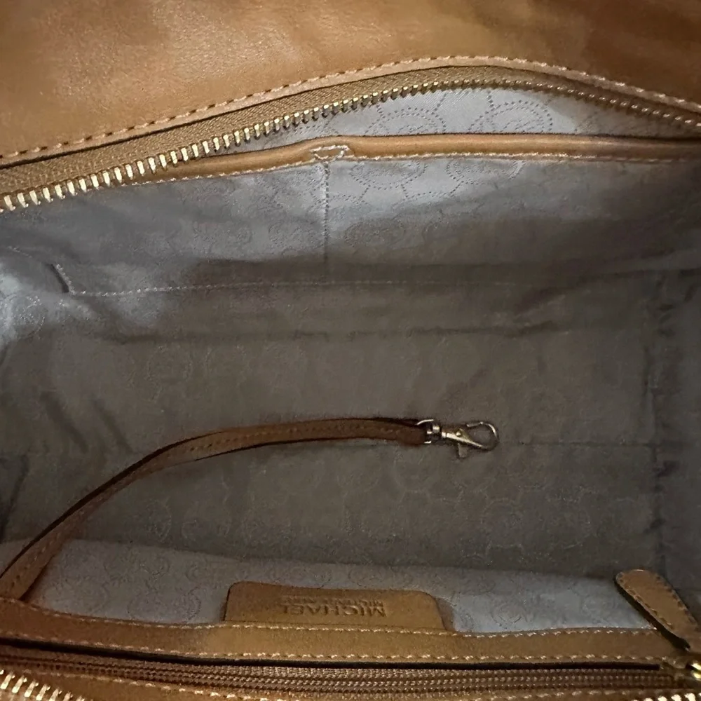 Michael Kors Cream and Tan Satchel